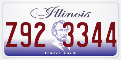 IL license plate Z923344