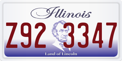 IL license plate Z923347