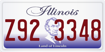 IL license plate Z923348
