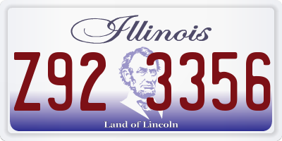 IL license plate Z923356