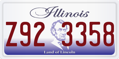 IL license plate Z923358