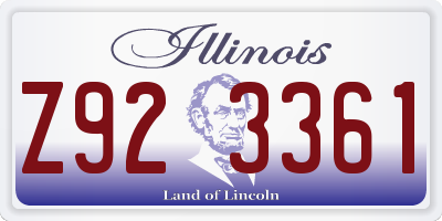 IL license plate Z923361