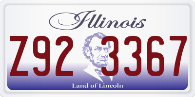 IL license plate Z923367