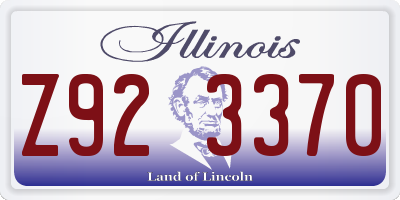 IL license plate Z923370