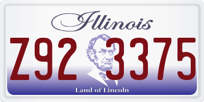 IL license plate Z923375