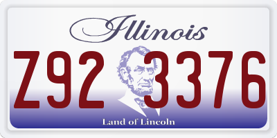 IL license plate Z923376