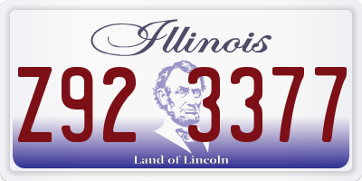 IL license plate Z923377
