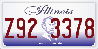IL license plate Z923378