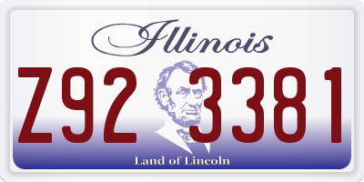 IL license plate Z923381
