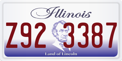 IL license plate Z923387