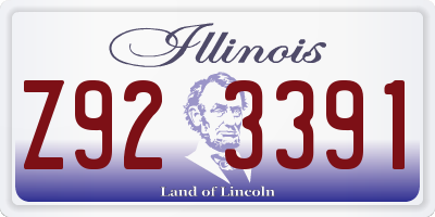 IL license plate Z923391