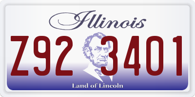 IL license plate Z923401