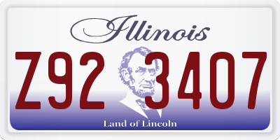 IL license plate Z923407