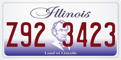 IL license plate Z923423