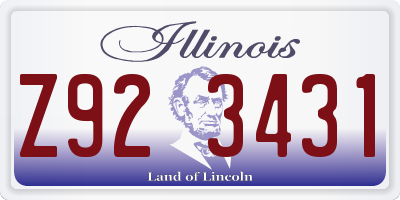 IL license plate Z923431