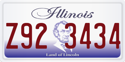 IL license plate Z923434