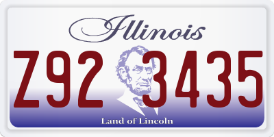 IL license plate Z923435