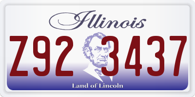 IL license plate Z923437