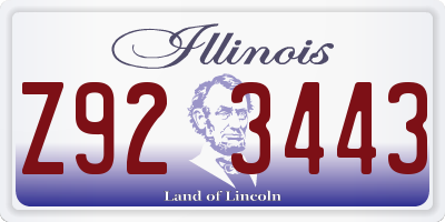 IL license plate Z923443