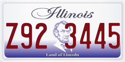 IL license plate Z923445