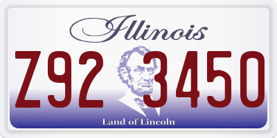 IL license plate Z923450