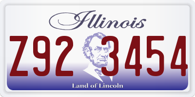 IL license plate Z923454