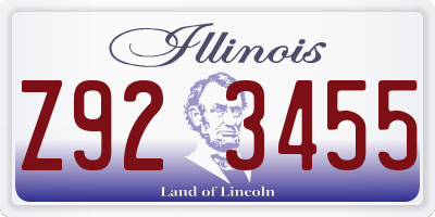 IL license plate Z923455