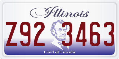IL license plate Z923463
