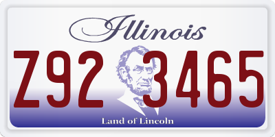 IL license plate Z923465