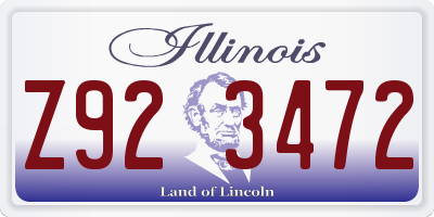 IL license plate Z923472
