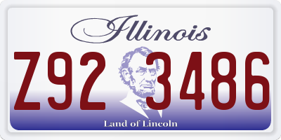 IL license plate Z923486