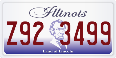 IL license plate Z923499