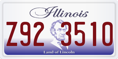 IL license plate Z923510