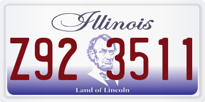 IL license plate Z923511