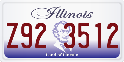 IL license plate Z923512