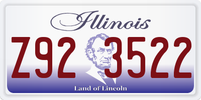 IL license plate Z923522