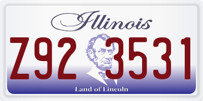 IL license plate Z923531