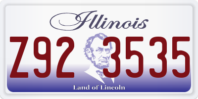 IL license plate Z923535