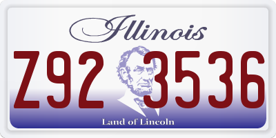 IL license plate Z923536