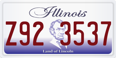 IL license plate Z923537