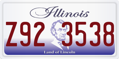 IL license plate Z923538