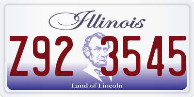 IL license plate Z923545