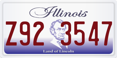 IL license plate Z923547
