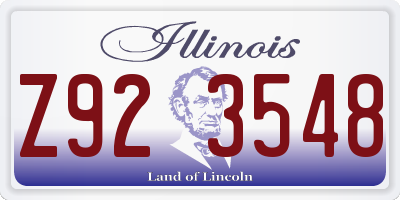 IL license plate Z923548