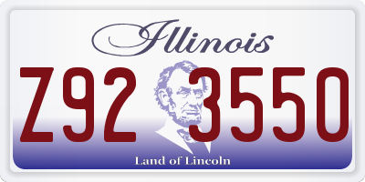 IL license plate Z923550