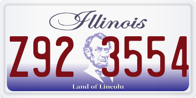 IL license plate Z923554