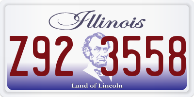 IL license plate Z923558