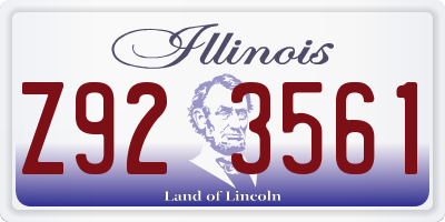 IL license plate Z923561
