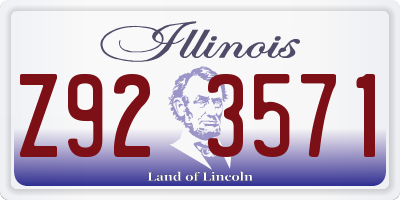 IL license plate Z923571