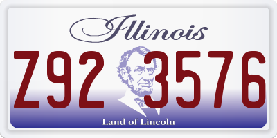 IL license plate Z923576